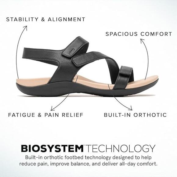 ABEO Olivia Oasis Sandal Metatarsal Leather Strappy Sandals Women’s Size 7 WIDE - Picture 3 of 12